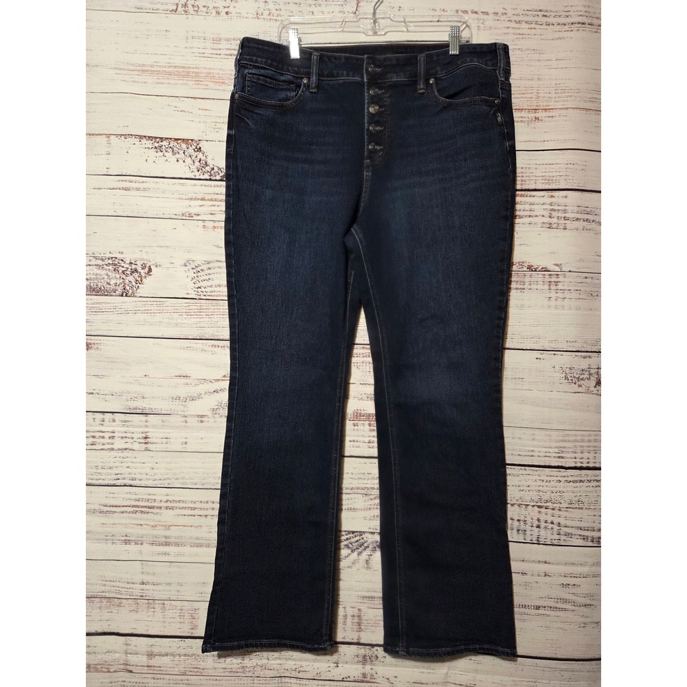 Silver Jeans Co Suki Slim Boot High Rise Button Fly Indigo Jeans 18W L33